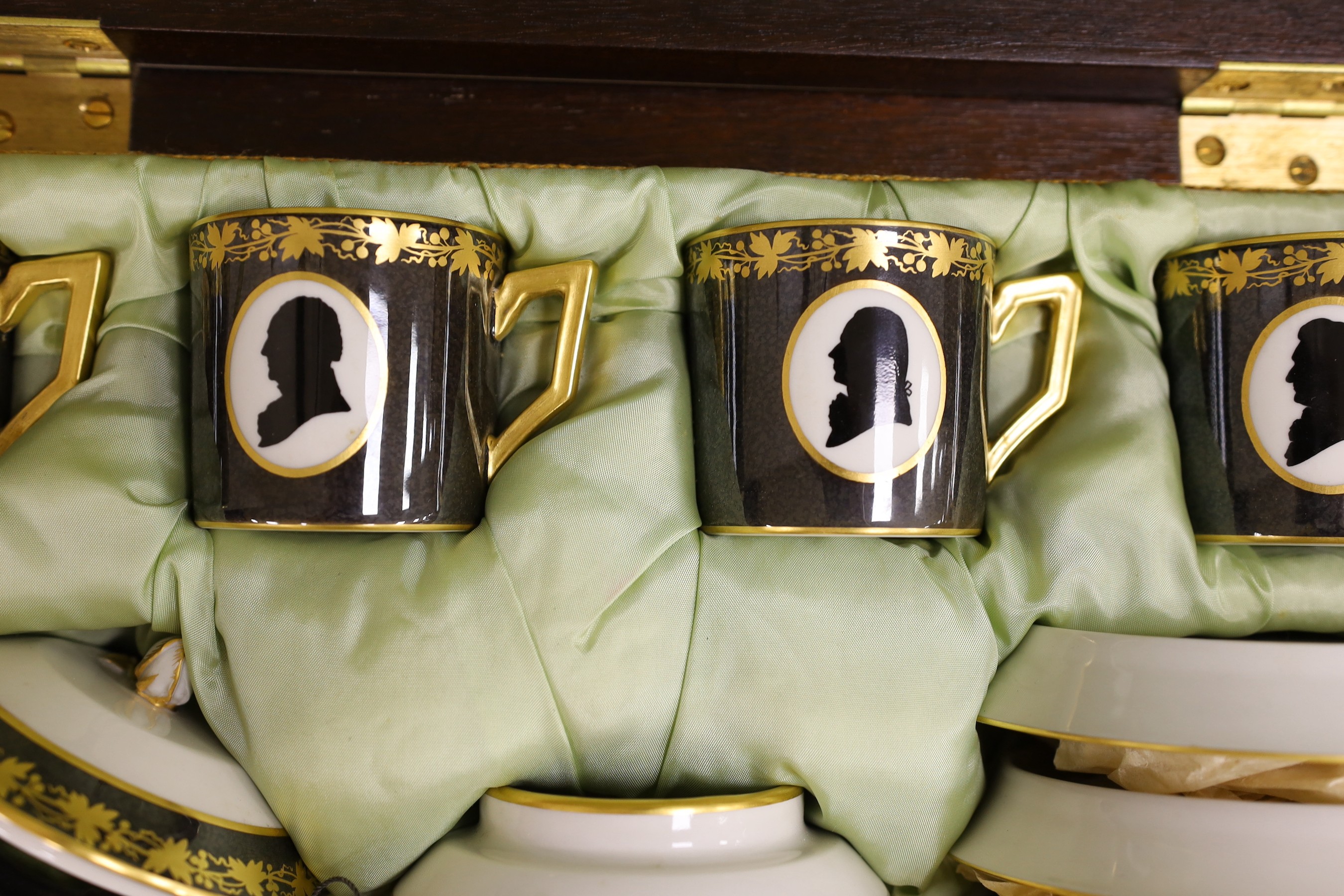 A Royal Copenhagen American independence bi-centennial boxed coffee service